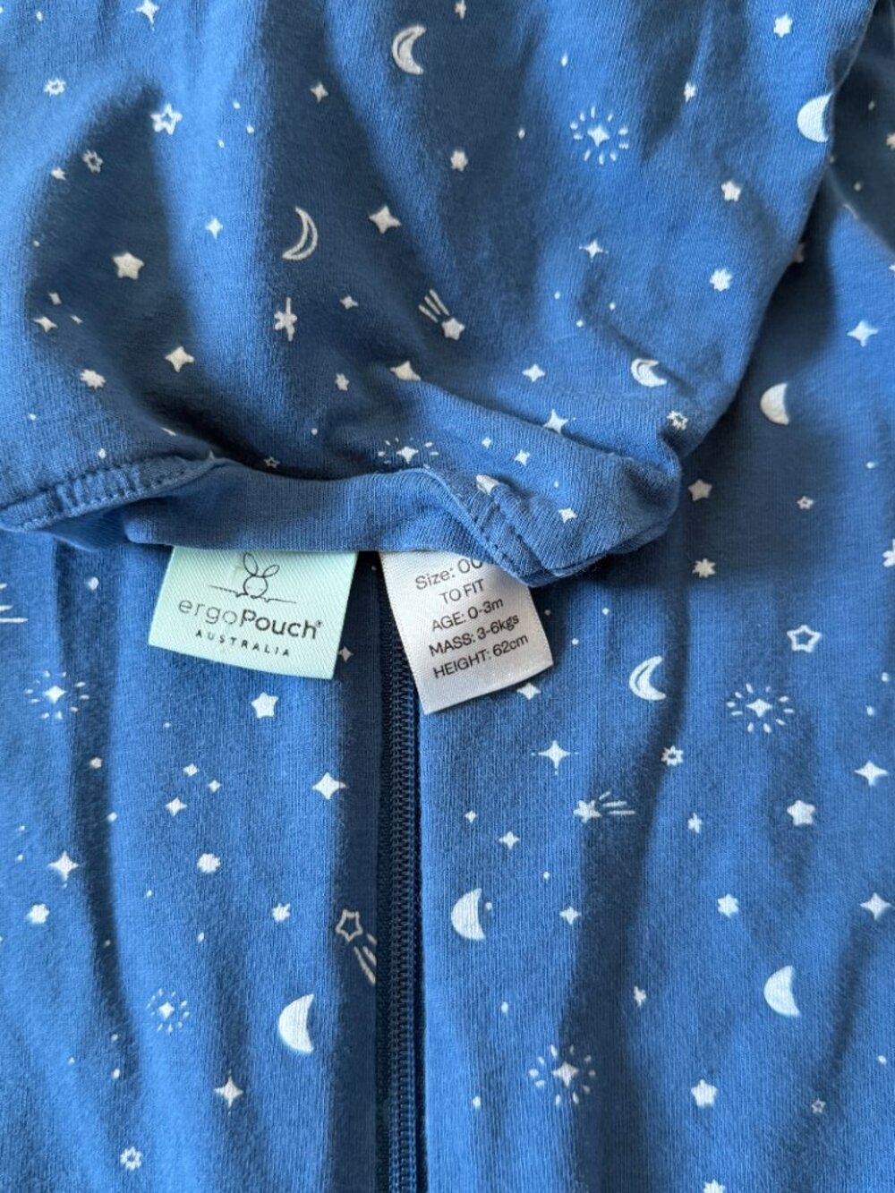 ergopouch // Cocoon Swaddle Sack 0.2 TOG Night Sky Blue - 0-3months - Picture 5 of 7